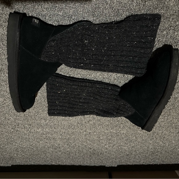UGG Black Knit Boots - Picture 4 of 10